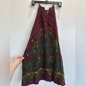 Free People Boho Paisley Crochet Dress